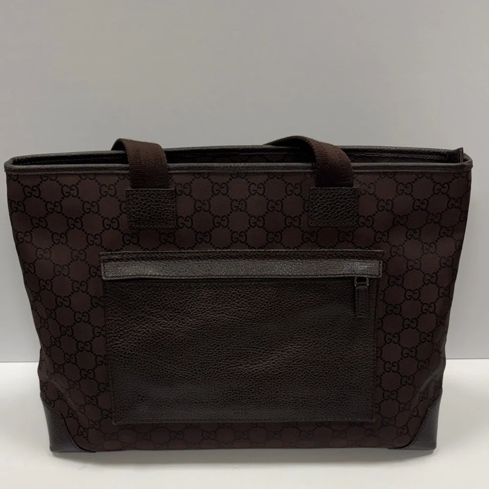 Gucci Dark Brown Monogram Briefcase
